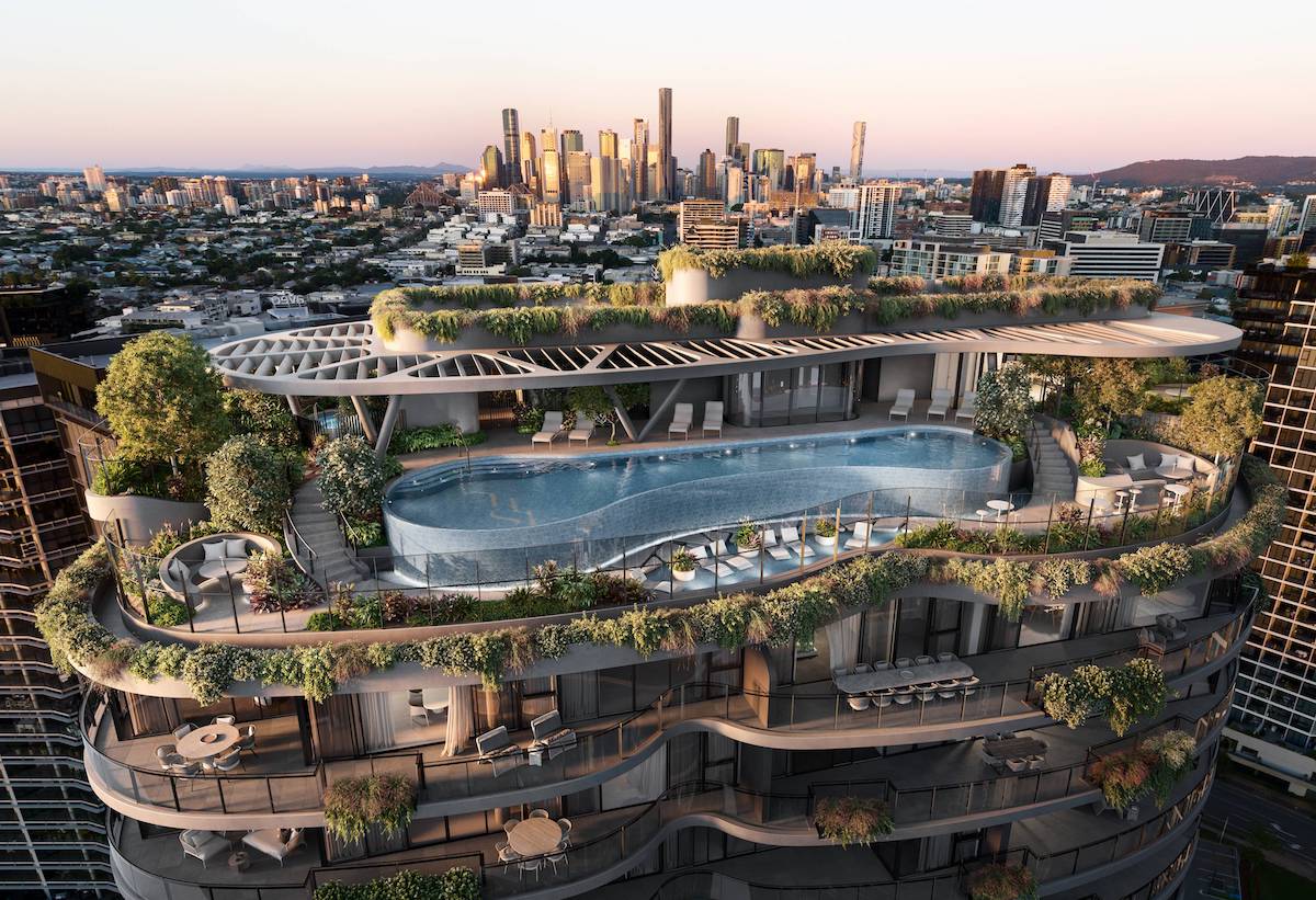 Render of Mirvac's Isle Waterfront Newstead development.