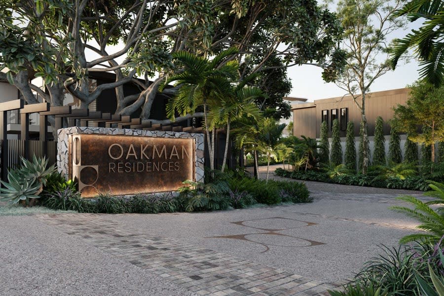 Render of the entrance to the Oakman Residences 