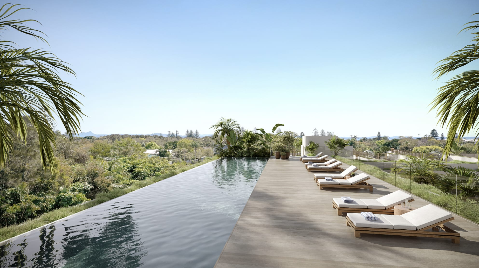 The rooftop pool at Bohemian in Byron Bay. Image supplied