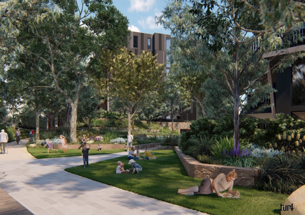 A render of the proposed masterplan. Image credit: Mirvac