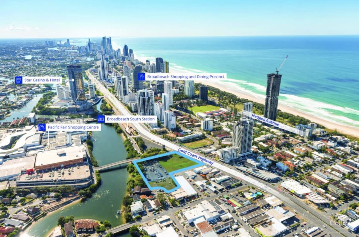 The Mermaid Beach development site. Source: Colliers