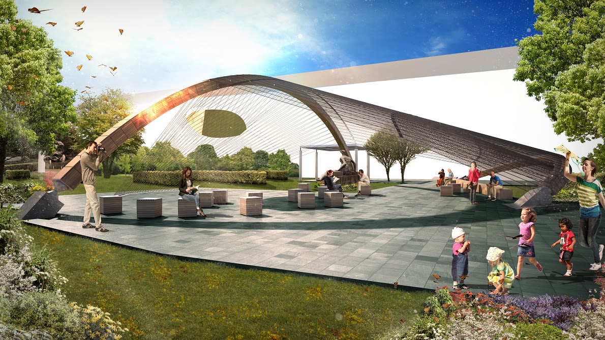 Grimshaw NGV Pavilion 2016 hero shot. Image courtesy of Grimshaw