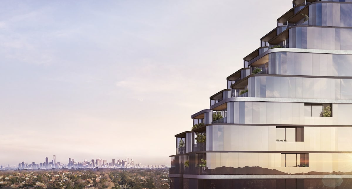 Prospect Apartments view from the top toward Melbourne. Image supplied