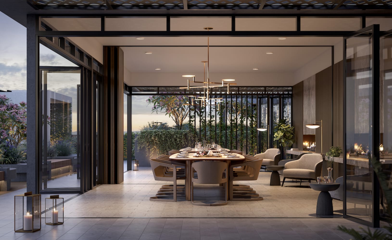 The communal dining area in Akin. Image supplied