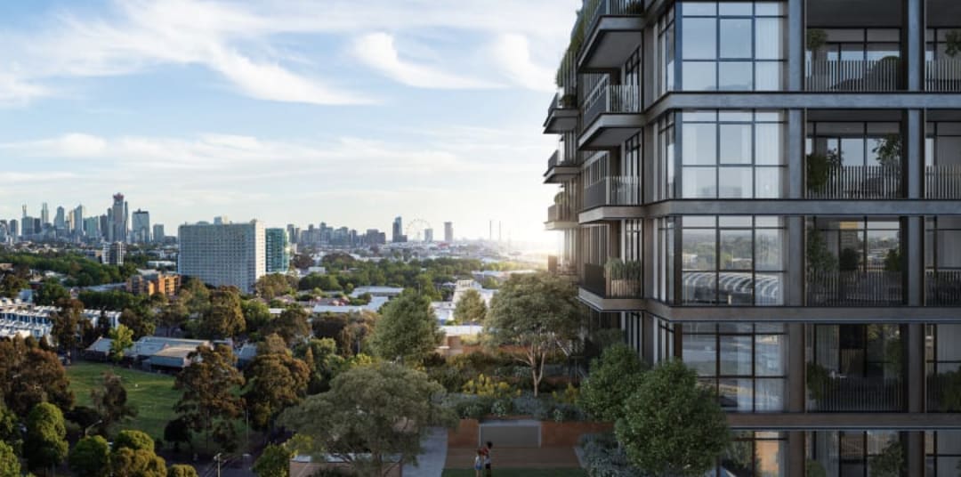The WOBO apartments overlooking Melbourne. Image supplied