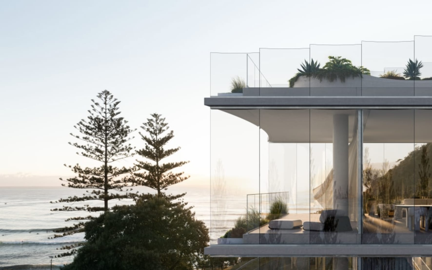 The glass-swathed building with unobstructed views. Image supplied