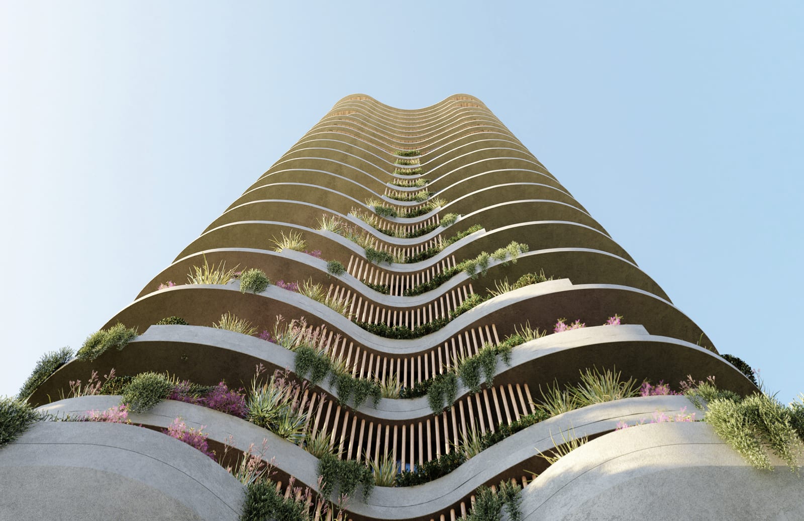 The Warren & Mahoney-designed tower at 1929 Gold Coast Highway. Image credit: Warren & Mahoney