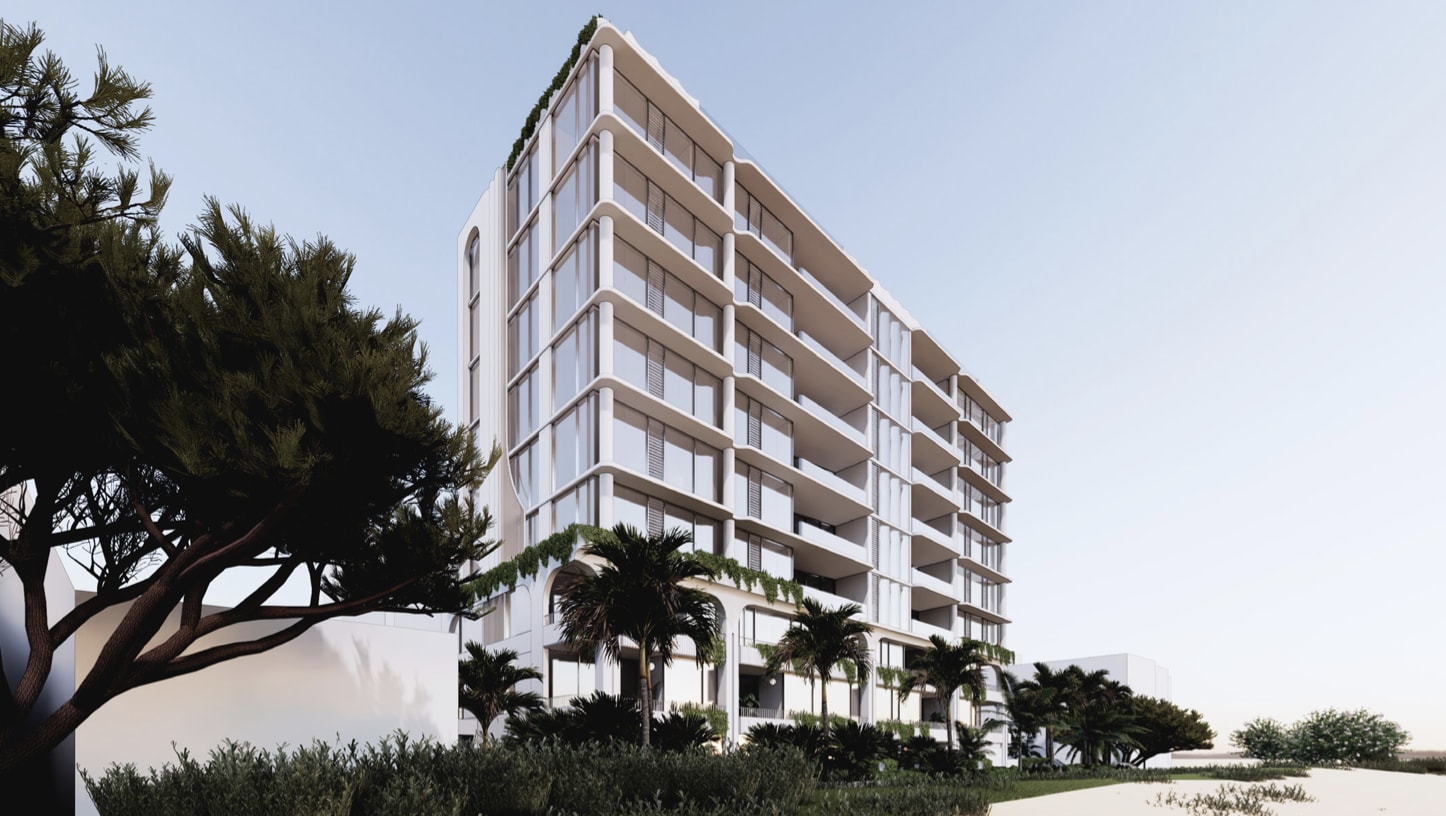 The proposed tower Ripple at 2 Palm Beach Avenue. Image credit: Plus Architecture