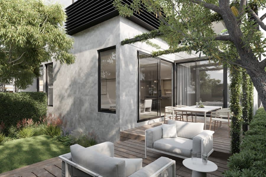 Render of a ground floor apartment at Soul Hampton