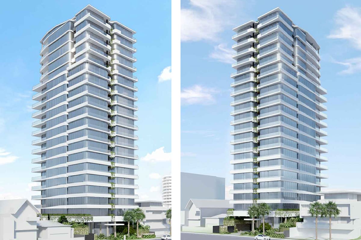 The proposed tower at 3555 Main Beach Parade. Image credit: BDA Architecture