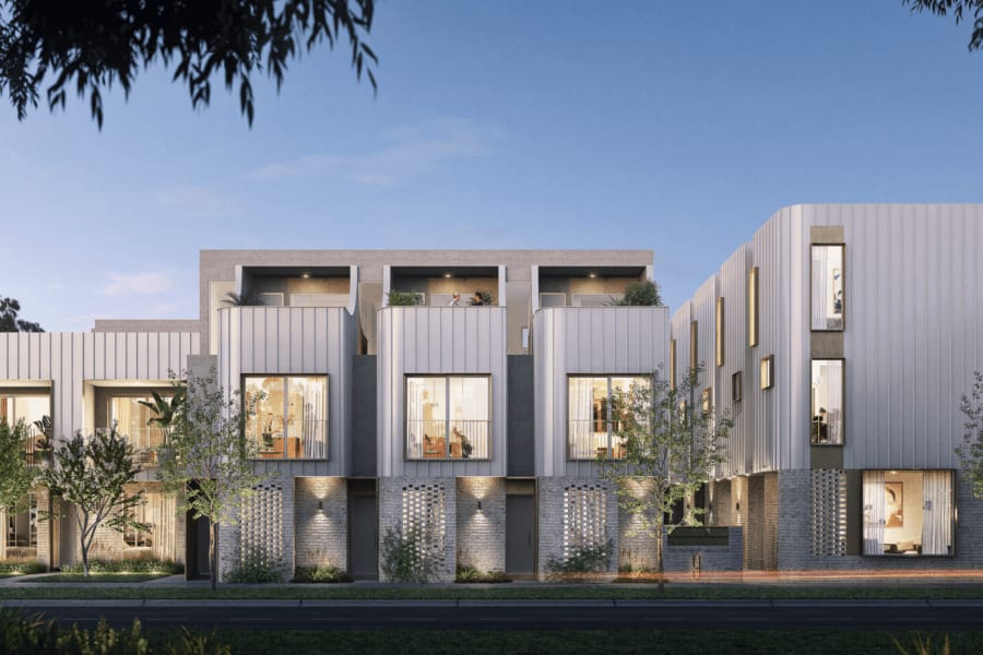 Render of The Anderson Collection townhomes. Image supplied.