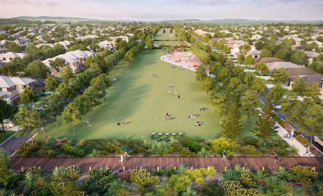 Linear park a first for Queensland residential development