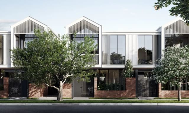 Ascot Row townhouses start to take shape in Brisbane's affluent suburb