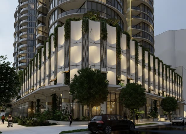 Dual Woolloongabba apartment towers, Nuage, lodged as Sarazin plan for 2032 Brisbane Olympics