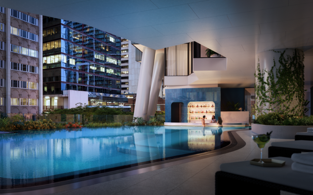 The Westin Brisbane hotel opens its doors, featuring Brisbane’s first swim-up pool bar