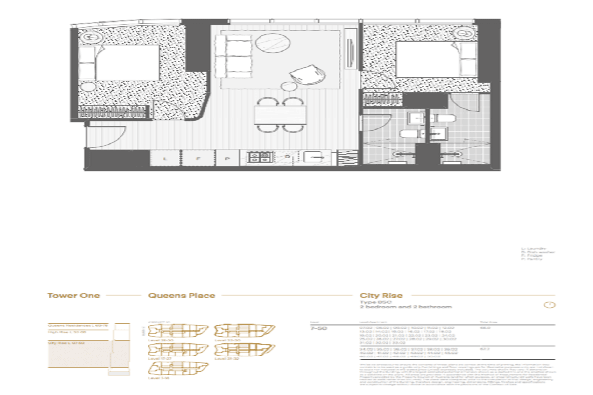 Queens Place floor plans