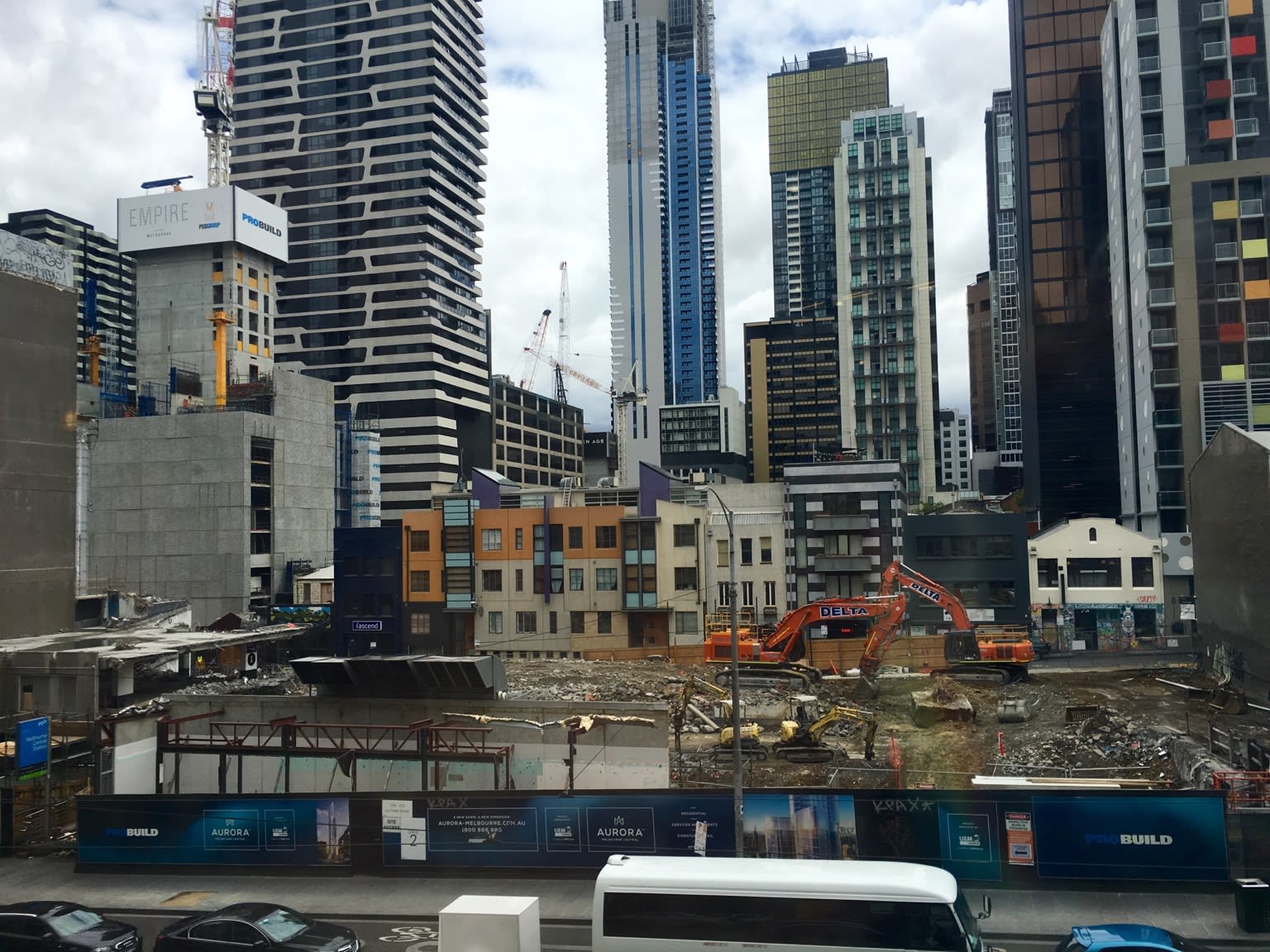Proposals no more, the top end of Elizabeth Street is now a story of mass construction
