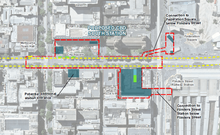 Melbourne Metro EES released; more information on station proposals