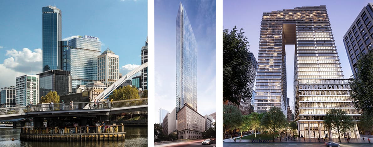 Three Collins Street projects begin their skyward ascent