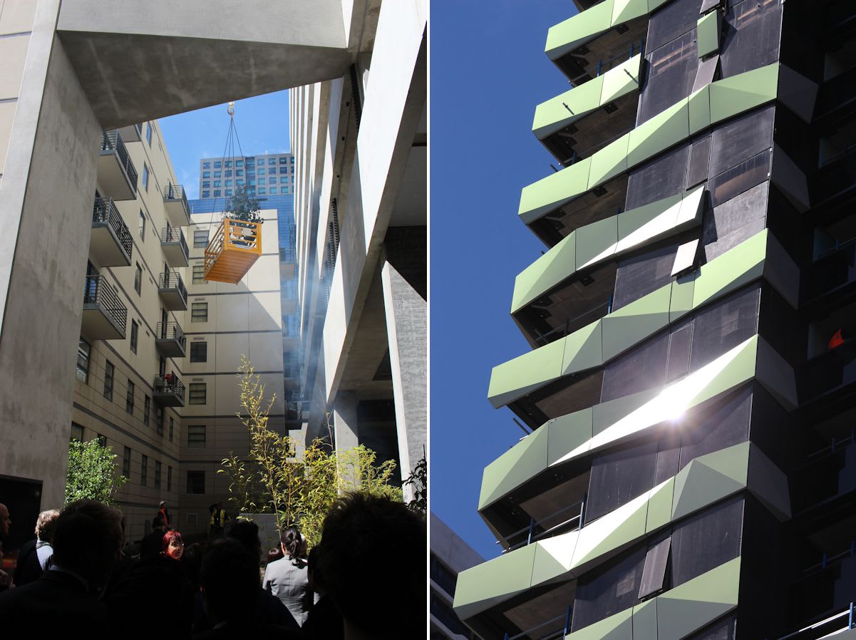 Fulton Lane on show during its topping out ceremony