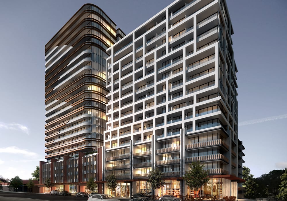 Moonee Ponds' apartment scene in focus