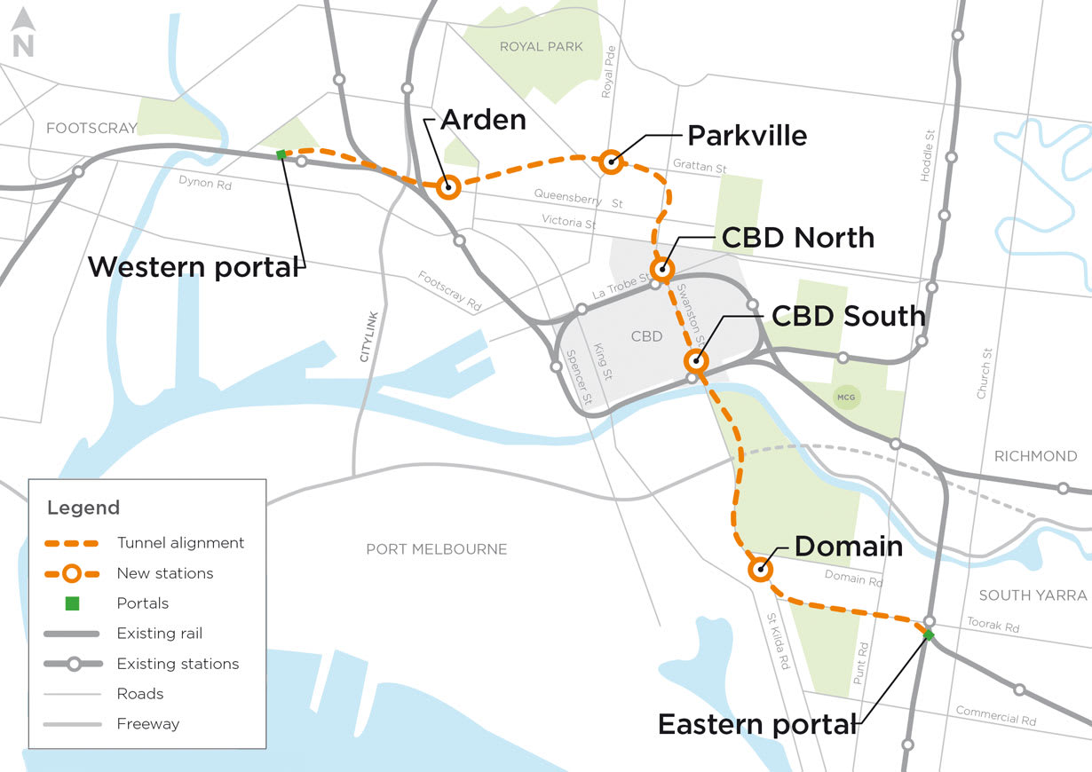 Melbourne Metro: new indicative alignment maps published