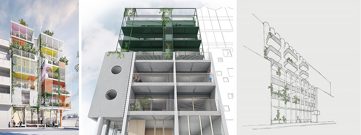 An early glimpse of Nightingale Village's first buildings
