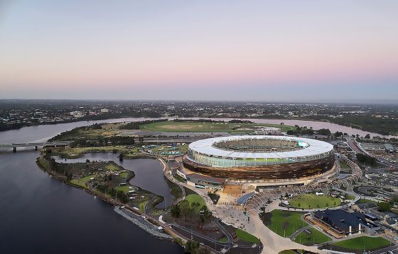 Optus Stadium. Image: Peter Bennetts Winners of the 2018 National Landscape Architecture Awards announced