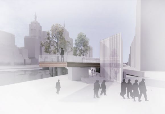 High Line concept at Sandridge Bridge. © Urban Melbourne Has Melbourne's High Line gone off the rails?