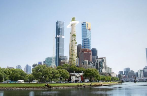 The Urban Tree by MAD Architects + Elenberg Fraser. Image: MAD Architects Southbank by Beulah designs revealed at Future Cities Symposium