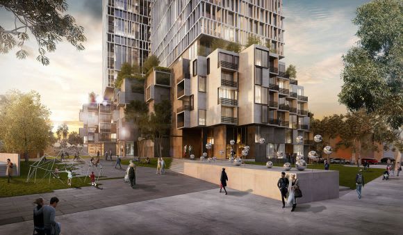 The unbuilt residential scheme for 2-4 Buckhurst Street. Image: JCB Architects Montague Community Park on track for Spring completion