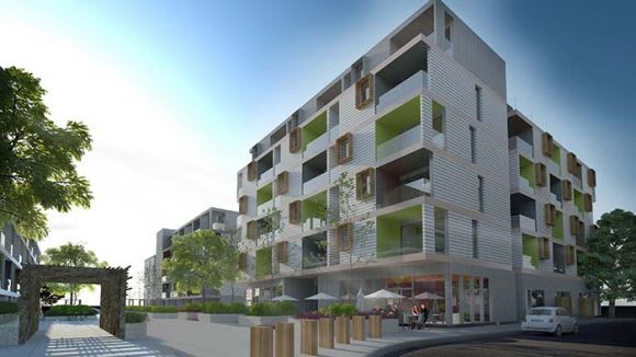 East Brunswick Village Melbourne's development by tram: the 96