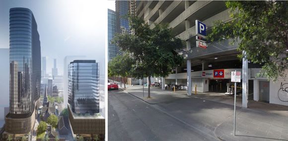 The sister building to 130 Lonsdale Street and the 2nd stage of Wesley Place. Render: Charter Hall Tower Wars Episode V: The Office Strikes Back