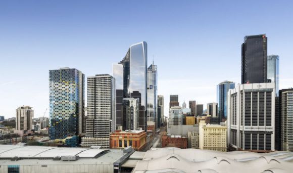 Indicative render of 640 Bourke Street at a lower height. Image courtesy ROTHELOWMAN ROTHELOWMAN's solid link skyscraper: 140 King Street, Melbourne