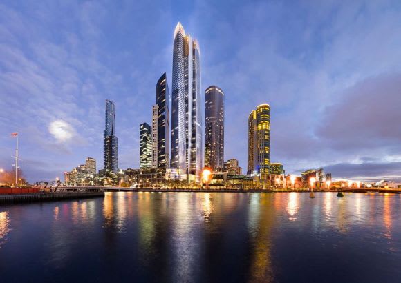 Wilkinson Eyre's 90-storey 323 metre Crown Hotel & Residences. Image courtesy Crown Resorts Star(chitect) Wars: Episode IV - A New Hope?