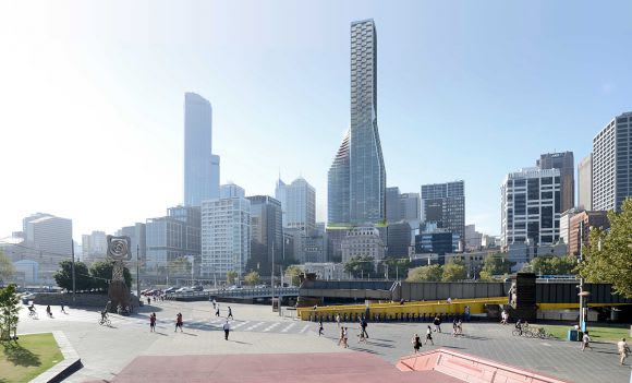 Artist's impression of Taper from Southbank. Image courtesy Hassell Studio Taper and twist: an opportunity missed