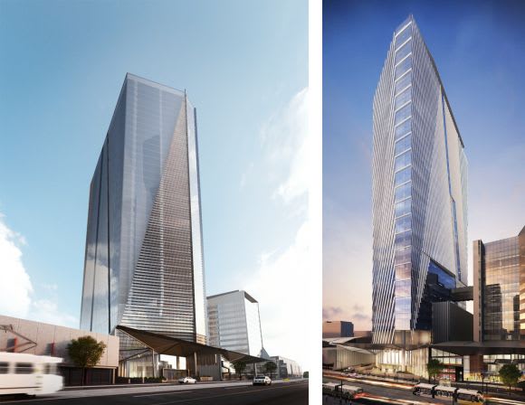 The new tower for Victoria Police will rise up to a height of 169 metres. Images: Cbus Property Top Cop Shop: 311 Spencer Street gains City of Melbourne support