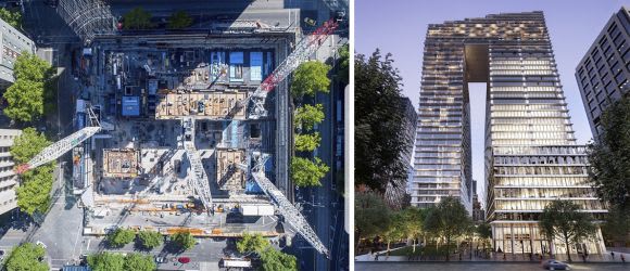Collins Arch is a hive of activity as it rises out of the ground. Image : RCP Aus / Mr P Studios Is 2018 the year of commercial for the Melbourne market?