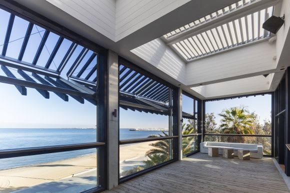 The Stokehouse's operable facade controls the comfort of patrons. Image: Supplied St Kilda foreshore's Stokehouse reborn