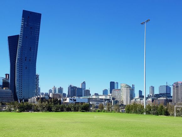 The view from Ron Barassi Snr Park towards Marina Tower will change with the development of NewQuay West. MAB Corporation's NewQuay West a step closer