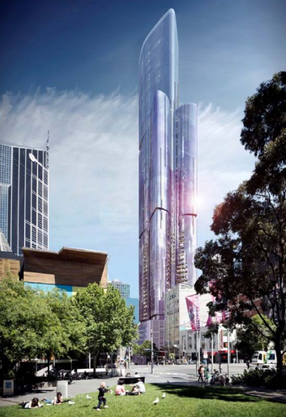 ... and in with the new. Images © Elenberg Fraser Changes afoot for 224-252 La Trobe Street