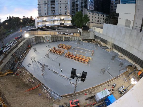 Sapphire By The Gardens concrete pouring. Image supplied. Works commence on Melbourne’s Sapphire By The Gardens