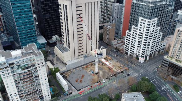 Sapphire By The Gardens concrete pouring. Image supplied. Works commence on Melbourne’s Sapphire By The Gardens