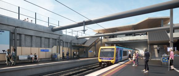 View from platforms at the new Cheltenham Station. Image: LXRA Designs unveiled for Mentone and Cheltenham Stations with work set to commence mid-year