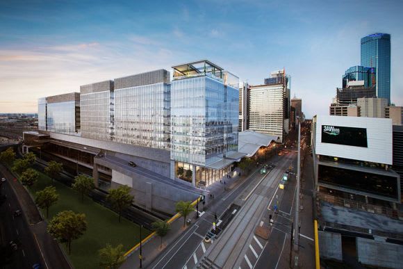 664 Collins Street. Image courtesy of Grimshaw Office towers to the fore
