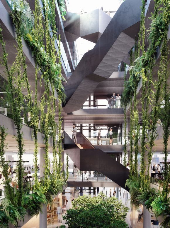 Market Lane atrium. Credit: Elenberg Fraser Elenberg Fraser's Vicki Karavasil discusses Market Lane's biophilic design approach