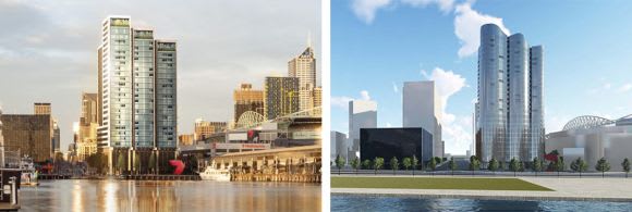 695 LaTrobe Street Before and After. Images: FKA City of Melbourne provides conditional support for Salta's Docklands project