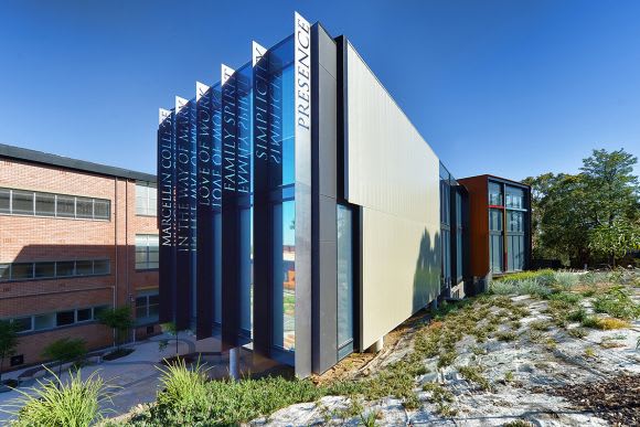 The project includes a dedicated Wurundjeri indigenous garden. Image : Supplied First stage of Marcellin College's 10 year Master Plan complete