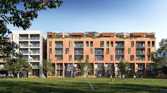 The development includes 60m of park frontage. Image: Local Peoples Balfe Park Lane adds to KTA's growing housing portfolio