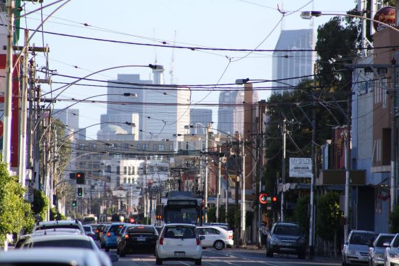 The Lygon Street, East Brunswick vista East of Brunswick, West of Lygon